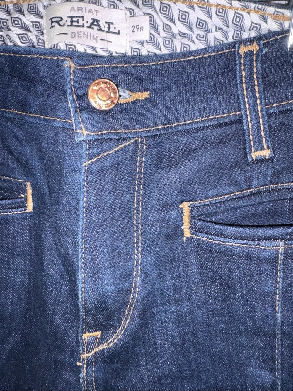 Ariat Jeans High Rise Flare 29R Dark Wash Inseam 31 Women’s Cowgirl Western - Picture 5 of 16